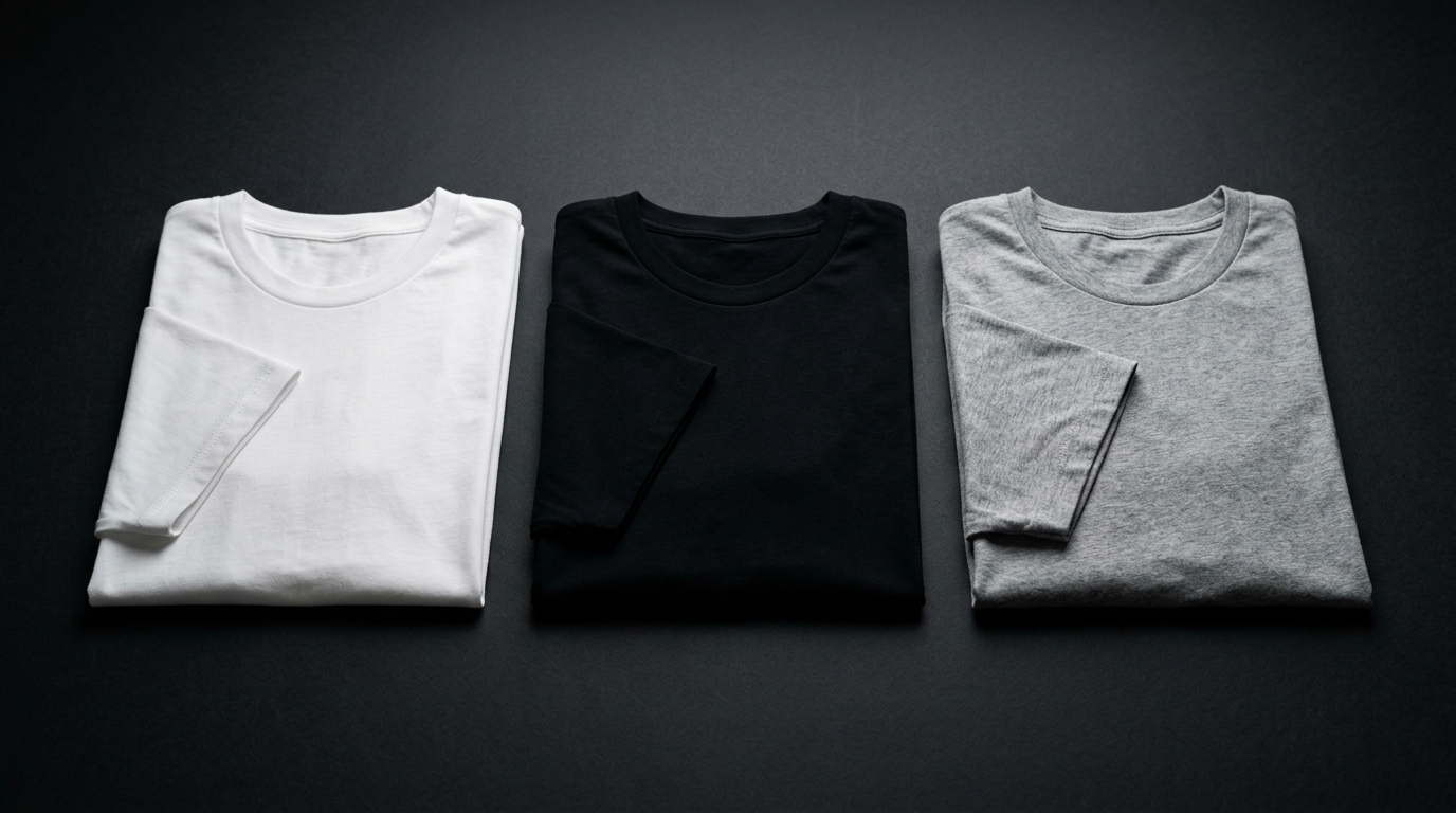 NHM Point plain cotton t-shirts neatly folded